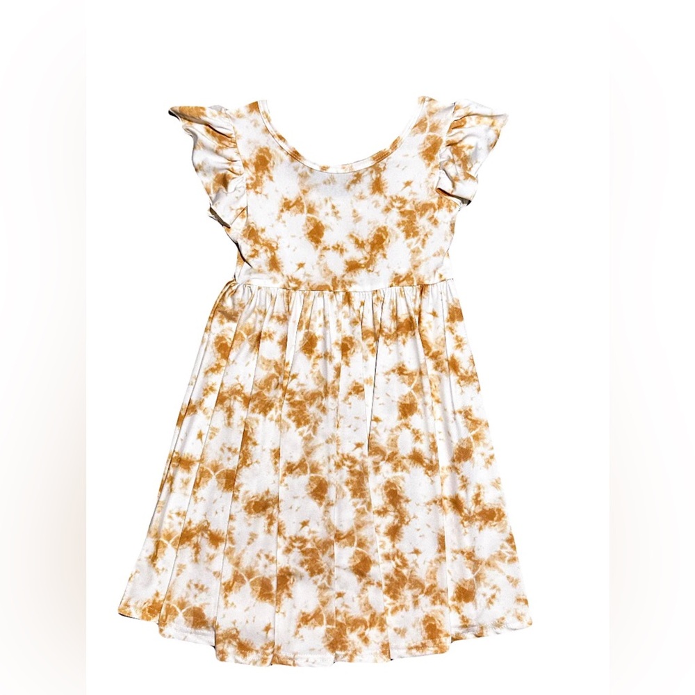 🆕 Dot dot smile Orange Tie Dye Empire Dress 2T